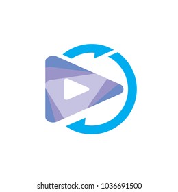 Video Sync Logo Icon Design