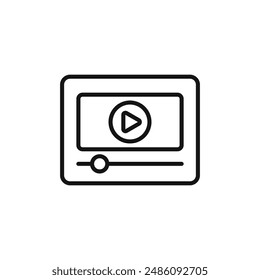 Video Tag icon logo sign vector outline