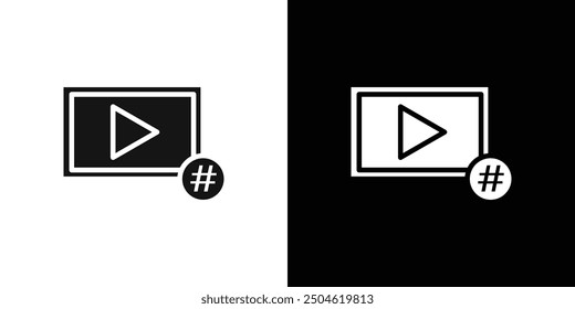 Video Tag icon Symbol mark in filled style