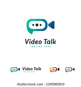Video Talk logo designs template, Video Chat logo designs