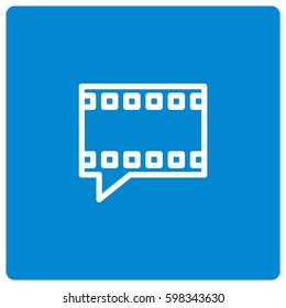 Video talk vector icon