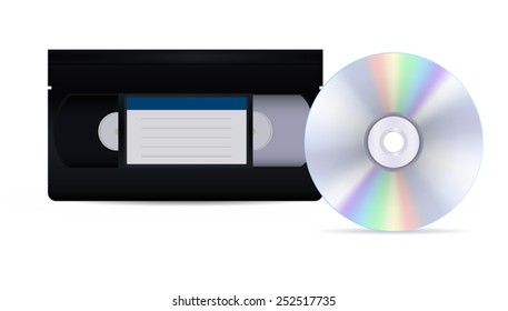 Video tape cassette and a compact disc - evolution from analog to digital media
