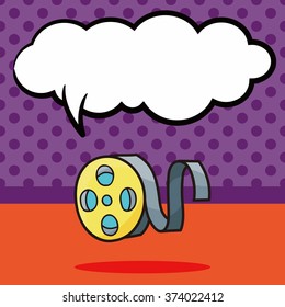 video tape doodle, speech bubble