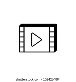 video tape icon. Element of video player for mobile concept and web apps. Thin line icon for website design and development, app development. Premium icon on white background