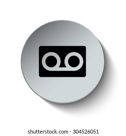 Video Tape icon. Music tape icon. Button. Vector Illustration