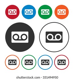 Video Tape icon. Music tape icon. Vector Illustration