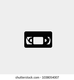 Video tape icon. Vector video tape illustration