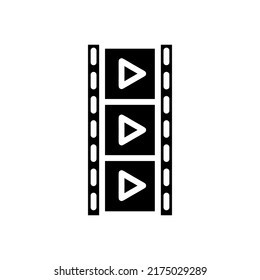 plantilla de logotipo de ilustración de vector de icono de cinta de vídeo para muchos fines. Aislado sobre fondo blanco.