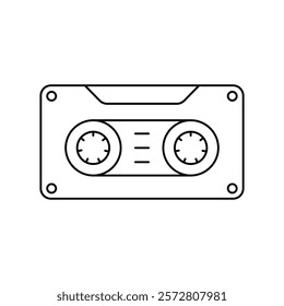 video tape icon with white background vector stock illustration