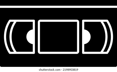 La cinta de vídeo aisló la silueta vectorial.