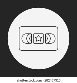 video tape line icon