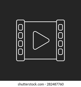 video tape line icon