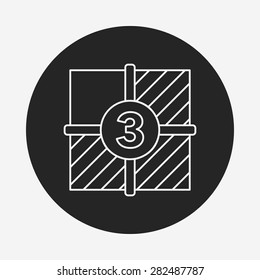 video tape line icon