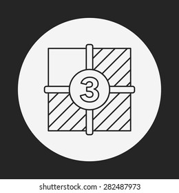 video tape line icon