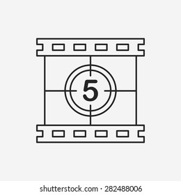 video tape line icon