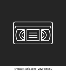 video tape line icon
