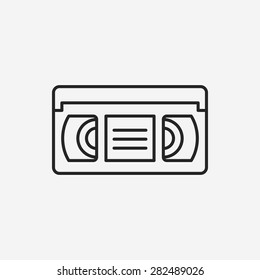 video tape line icon