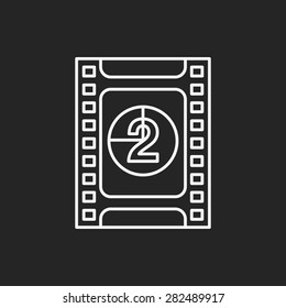 video tape line icon