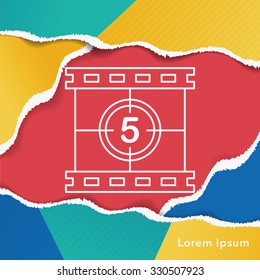 video tape line icon