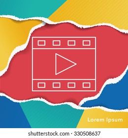 video tape line icon