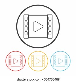 video tape line icon