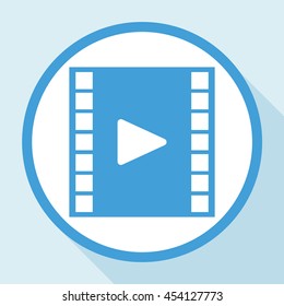 Video tape movies.
Vector symbol.