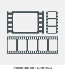Video tape photo film strip frame vector