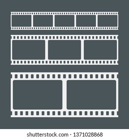 Video tape photo film strip frame quality vector illustration cut