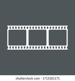 Video tape photo film strip frame quality vector illustration cut