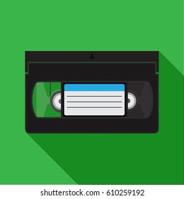Video tape vector flat design