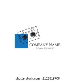 video tape VHS logo template vector illustration design