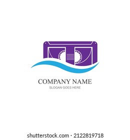 video tape VHS logo template vector illustration design