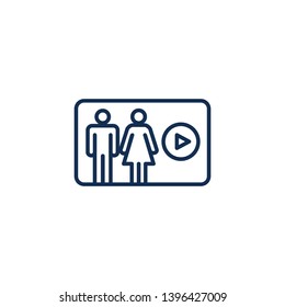 Video teaching and training - informational video icon w video button