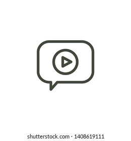 Video teaching and training - informational video icon with video button