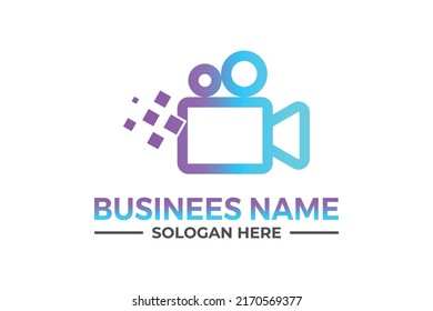 video tech data logo. digital, technology. internet, system, Artificial Intelligence, and computer logo.