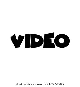 texto de vídeo sobre fondo blanco.