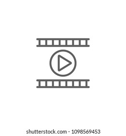 Video thin icon vector