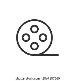 Icono de línea delgada de vídeo. Símbolo con estilo de contorno de moda. Diseño premium para web y aplicaciones. Perfecto para la interfaz de usuario.