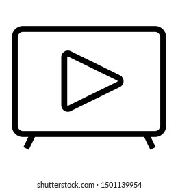video thin line vector icon