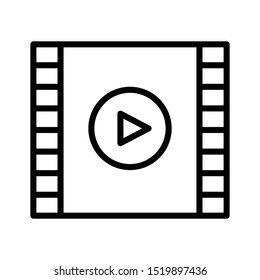 video thin line vector icon