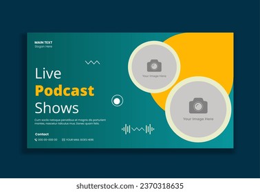 Diseño de miniaturas y banners para programas de podcast en directo