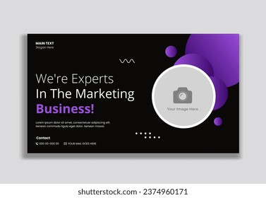 Video thumbnail and banner design for marketing business