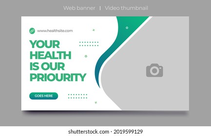 video thumbnail for Medical healthcare and web banner template. promotion banner design for live business workshop. video cover for doctor. Dental clinic social media health service vector layout. - Shutterstock ID 2019599129