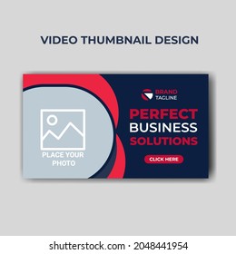 Video thumbnail and web banner template. Video cover photo for social media. business promotion  video cover design 