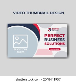 Video thumbnail and web banner template. Video cover photo for social media. business promotion  video cover design 