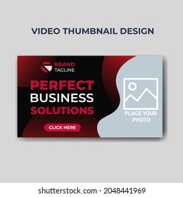 Video thumbnail and web banner template. Video cover photo for social media. business promotion  video cover design 