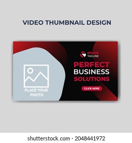 Video thumbnail and web banner template. Video cover photo for social media. business promotion  video cover design 