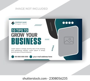 Video thumbnail or web banner template for your digital marketing business agency promotions ads design
