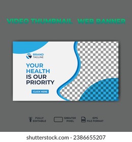 Video Vorschaubild Web-Banner-Vorlage Werbebanner Design.