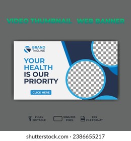 video thumbnail web banner template promotion banner design.